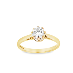 Pre Owned 18ct Diamond Solitaire Ring ZU308